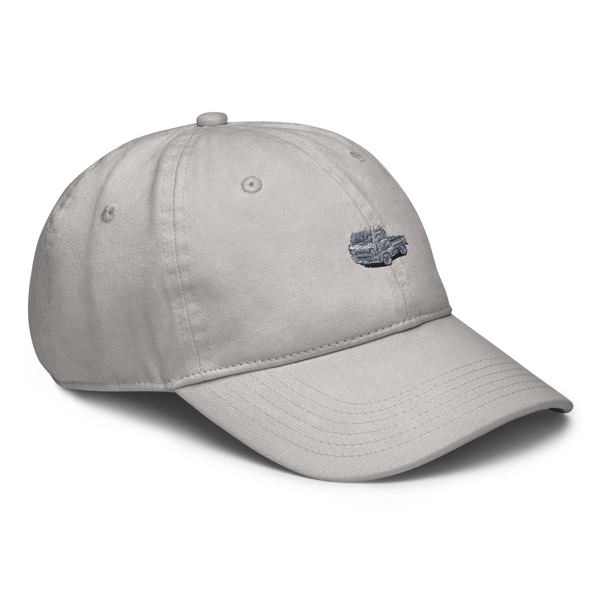 Tech Design Chess Embroidered Dad Hat - Adjustable Cotton Baseball Cap In Light Grey